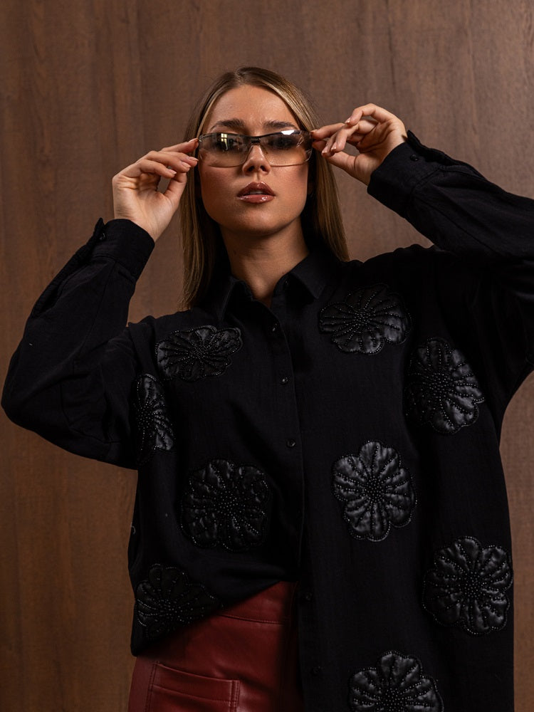 Embroidered Floral Shirt