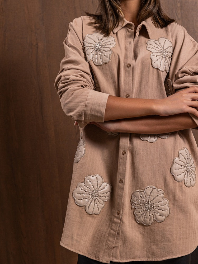 Embroidered Floral Shirt