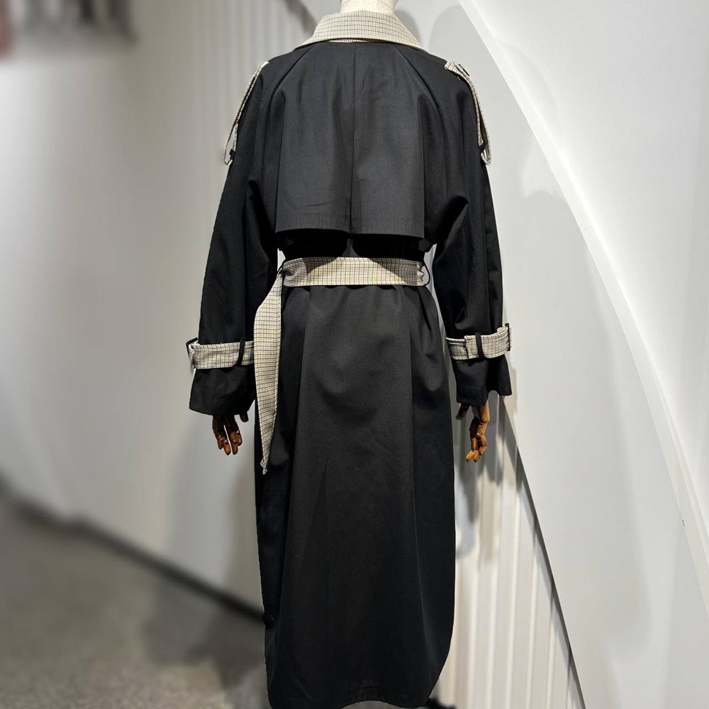 Plaid Two Tone Trench