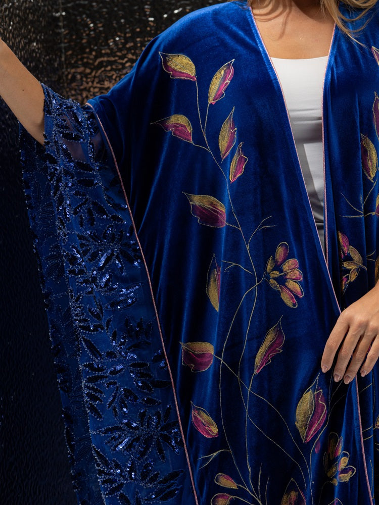 Sapphire Bloom Kaftan