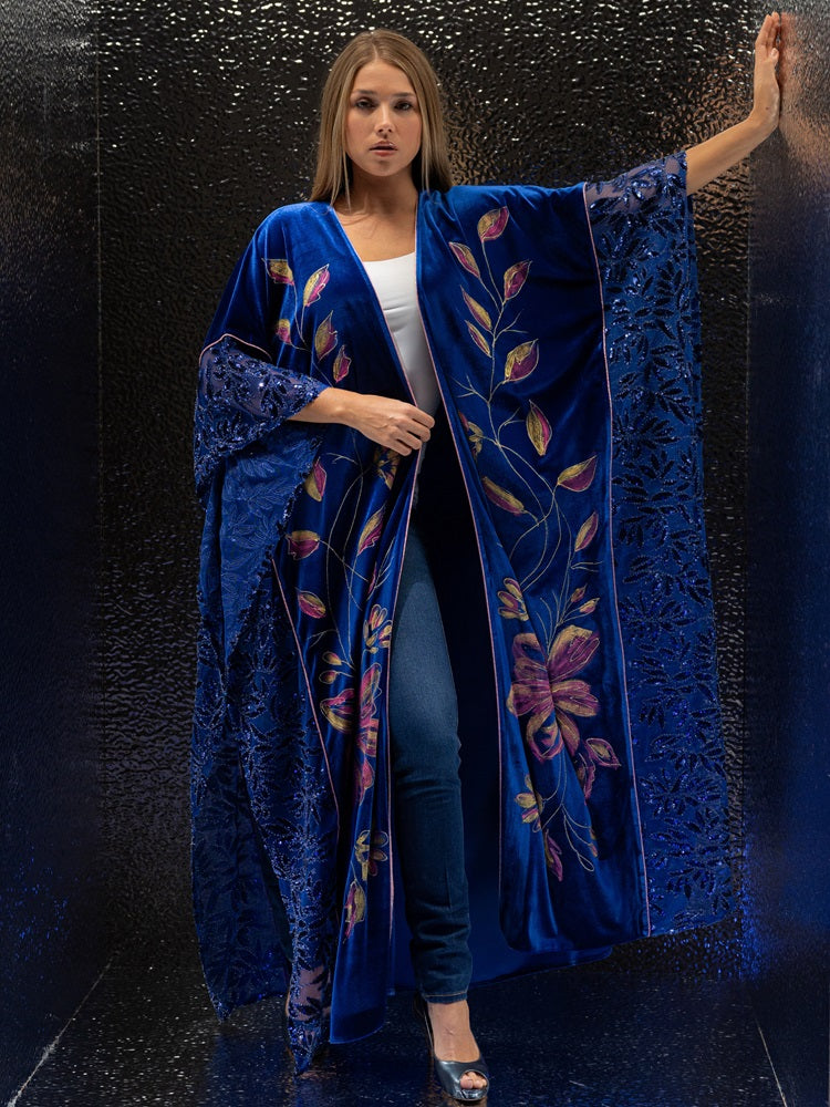 Sapphire Bloom Kaftan
