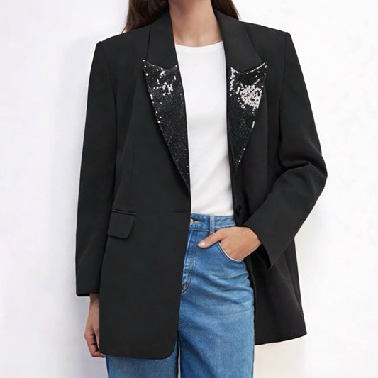Oversized Blazer with Sequence
