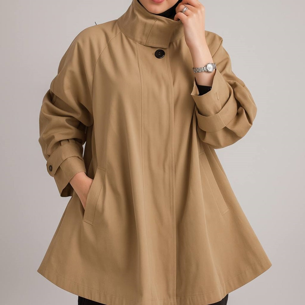 Zippered Jacket with Button