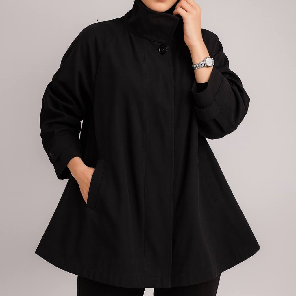 Zippered Jacket with Button