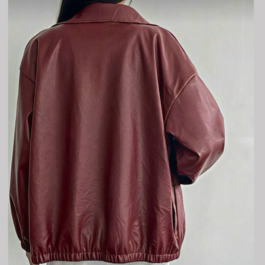 Oversized Leather Jacket