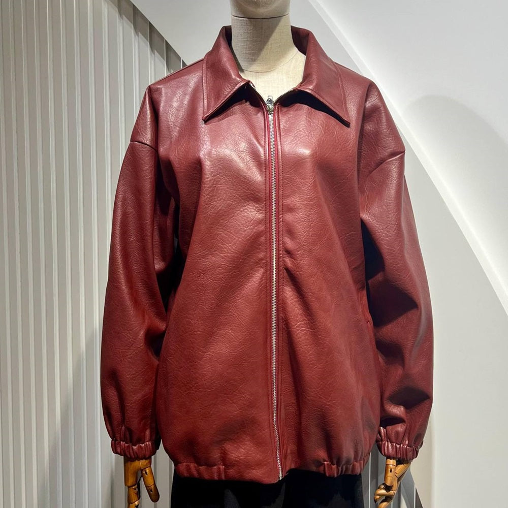 Oversized Leather Jacket