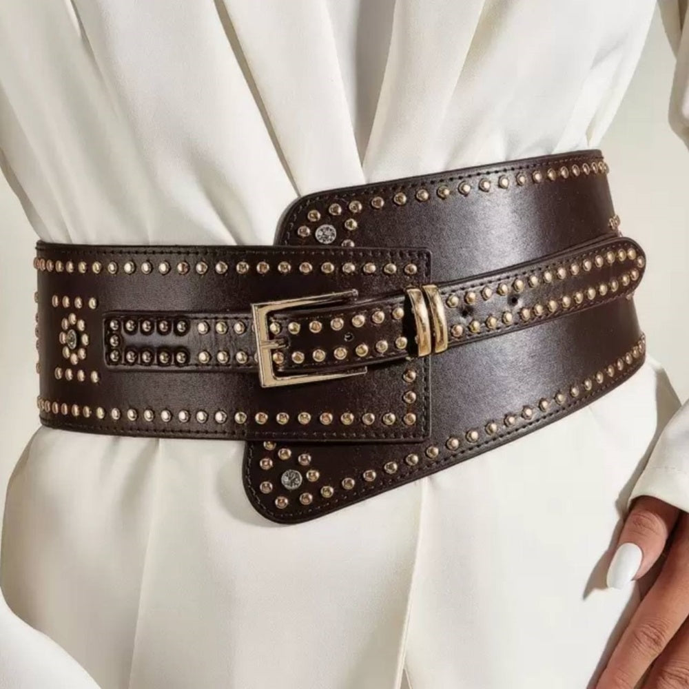 Wide Belt with Stones