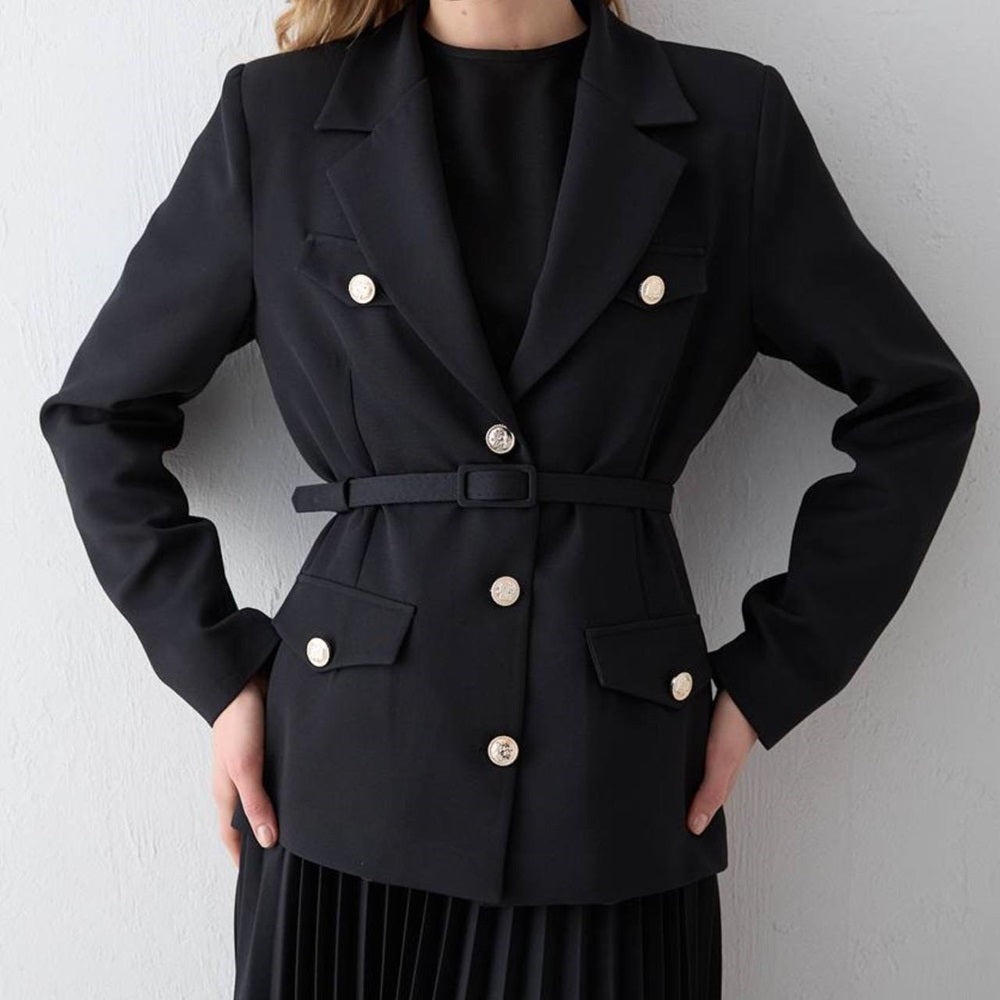 Classic Blazer Pleated Set