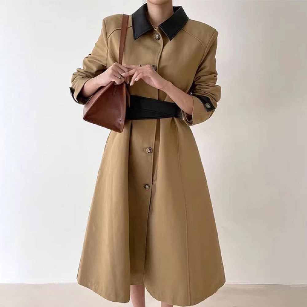 Long Trench Coat With Belt