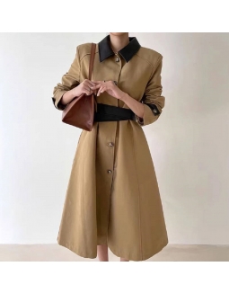 Long Trench Coat With Belt
